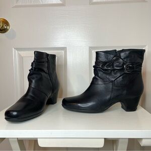 Black Leather Ankle Boots